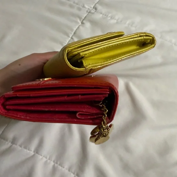 MCM Red and Yellow Leather Wallet Duo - Picture 3 of 7
